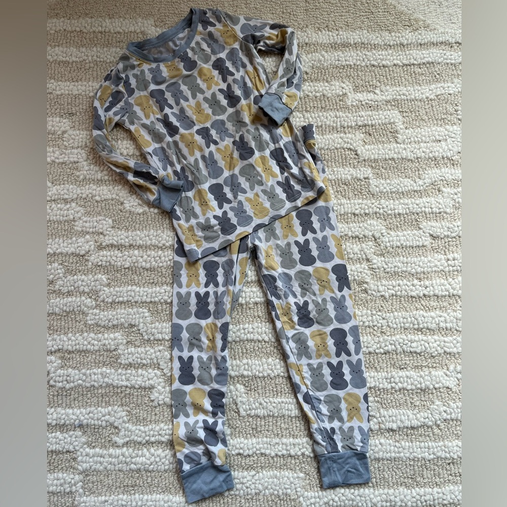 Mebie baby 18-24 months sleep set bamboo Cute Bunny Print Pajama Set